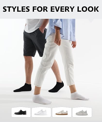 CLOSEMATE 10 Pairs Comfortable Ankle Socks for Men Women Casual Non Slip Cotton Low Cut Short Socks Thin thumbnail 5