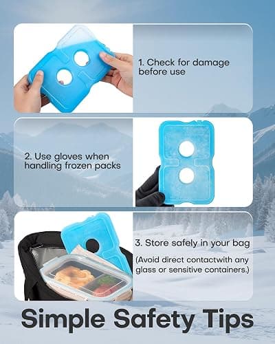 HOTOR Reusable Ice Packs for Cooler & Lunch Boxes – Slim, BPA-Free, Leakproof Gel Packs for Lunch Bag, Cooler Backpack & Travel Food Storage (4 Packs) thumbnail 6