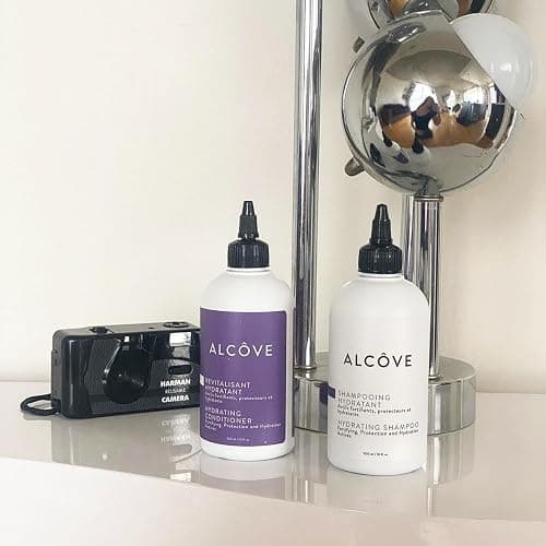Alcôve - Hydrating Shampoo & Conditioner Duo - All Hair Types - Sulfate-Free - Moisturizing & Nourishing - With Evening Primrose Oil - Mango Extract - Argan Oil - Anti-Frizz - Color-Safe - 10oz thumbnail 2