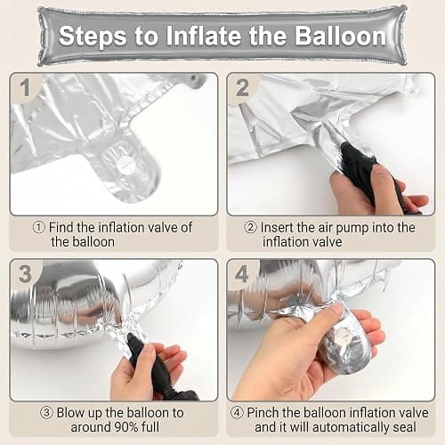 TOTAFAM 13 Balloon Numbers, Large 13 or 31 Foil Balloons, Big Number Balloon 40 Inch for 13th Birthday Anniversary Event Celebration Party Decorations Silver thumbnail 7