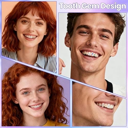 DAZZLEBRITE Tooth Gem Kit, Tooth Gems Kit for Teeth, Beginners Starter Crystals Teeth Gem Jewelry for Women Men, Bedazzling Gems Kits with Pickup Tools. thumbnail 9