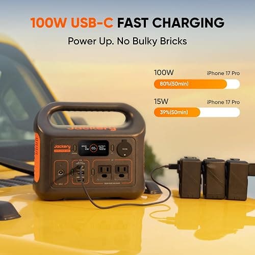 Jackery Solar Generator 300, 292Wh Power Station with 40W Solar Panel, 300W Pure Sine Wave AC Outlet for RV Outdoors Camping Travel Blackout thumbnail 7