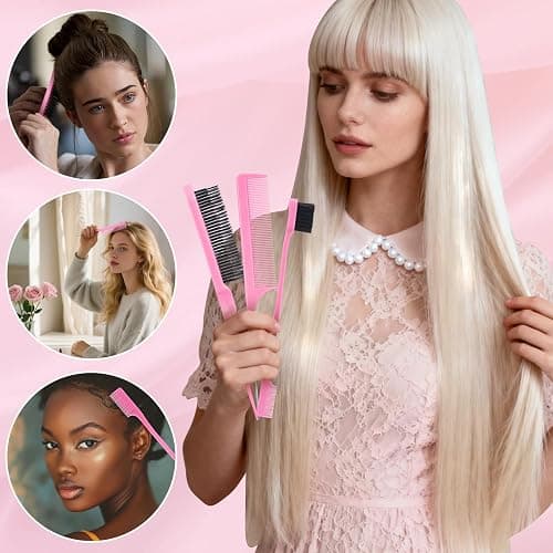 5Pcs Hair Finishing Stick Gel with 3pcs Slick Back Brush,Flyaway Hair Tamer Stick Styling Wand Gel for Smooth Frizz, Style Edges (0.53 oz/one) thumbnail 7