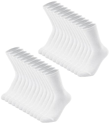 DOKUTOKU 3-12 Pack Womens Crew Socks Size 6-9 Light Weight Thin Casual Calf Socks - Image 1