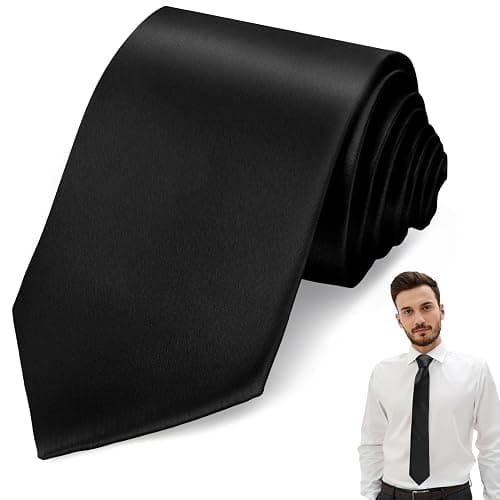 ItkFresh Ties for Men, Mens Ties Solid Color, Men's Neckties Satin, Formal Tie for Wedding Business Graduation - Image 1