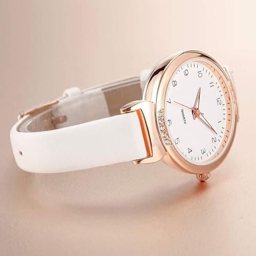 NUOVO Women's Silicone Sports Watch - Crystal Accented Leather Strap Analog Display thumbnail 3