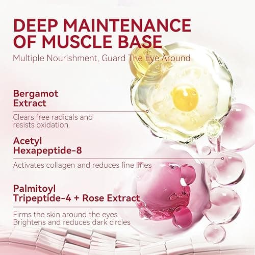 BREYLEE Rose Eye Mask– 60 Pcs, Under Eye Patches, Patches For Puffy Eyes,Hydrates, Improves And Firms The Eye Area, Suitable For Both Women And Men. thumbnail 8