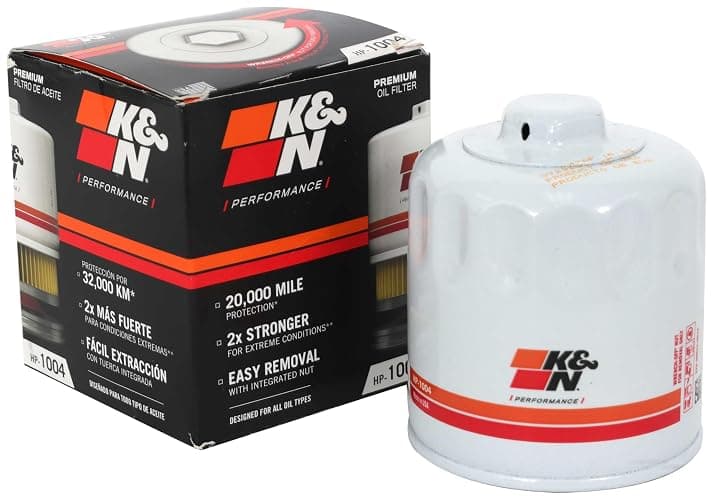 K&N Premium Oil Filter: 20,000 Mile Engine Protection with Wrench Off Nut: Compatible with Select 1988-2026 HYUNDAI/KIA/SUBARU/HONDA Vehicle Models (See Product Description for Select Models),HP-1004 - Image 1