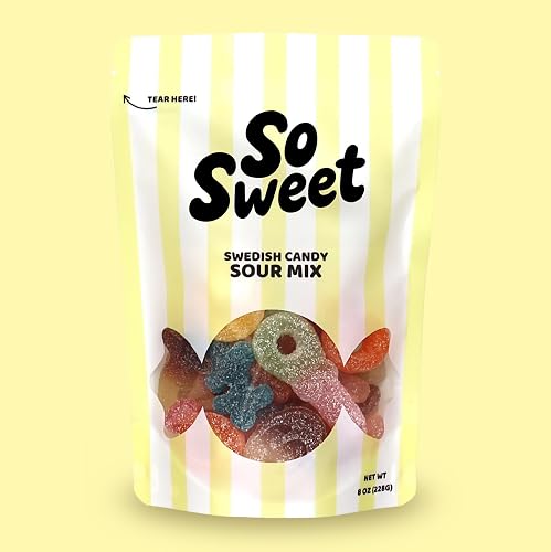 Swedish Sour Candy Mix 1/2lb – Authentic Scandinavian Imported Sour Gummies Variety Bag, Tangy Pick & Mix Assortment & Premium Sour Candy Gift thumbnail 4