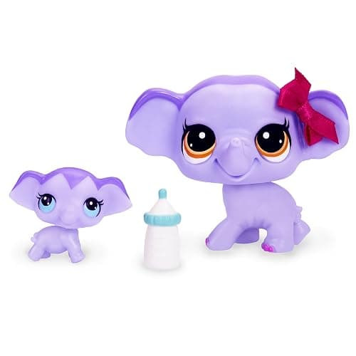 Littlest Pet Shop Elephant and Baby Elephant Figure Set - Image 1