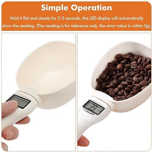 2pcs Digital Measuring Spoon Scale,Electronic Measuring Spoon 800g/0.1g High Precision with Screen,Adjustable Measuring Spoon for Cooking, Pet Food,Daily Meals thumbnail 4