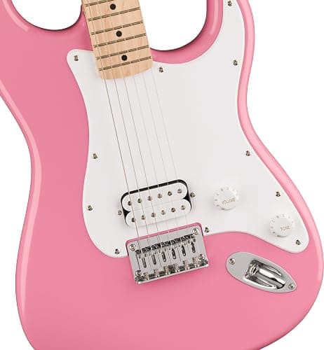 Squire Sonic Stratocaster HT H Electric Guitar, Flash Pink, Maple Fingerboard, White Pickguard thumbnail 3