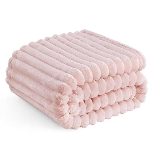 Bedsure GentleSoft Crystal Pink Throw Blanket for Couch - Cozy Soft Blankets for Women, Cute Small Throws for Girls, 50x70 Inches - Image 1