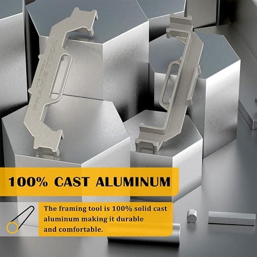 Framing Tools,16 Inch On-Center Stud Layout Tool,100% Cast Aluminum Framing Spacing Tool,Premium Wall Stud Framing Tool,Precision Measurement Jig Tool For Framing Wall thumbnail 5