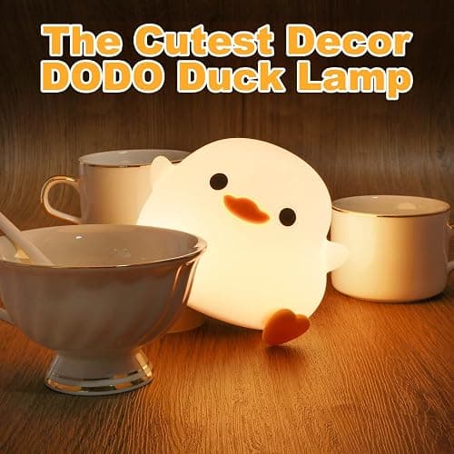 Daixinde Dodo Duck Night Light, Cute Duck Lamp, Rechargeable Dimmable Nightlight, Silicone LED Bedside Lamp Nursery Nightlight with 20 Minutes Timer and Touch-Sensitive for Bedrooms, Living Room thumbnail 9