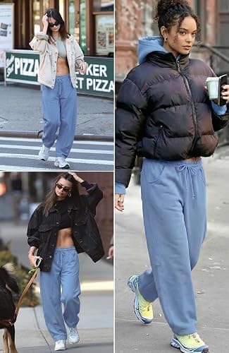Waitfairy Barrel Sweatpants Women Baggy - 29" Inseam Drawstring Curved Wide Leg Sweatpants Women Lounge Gym Sweats Joggers thumbnail 8