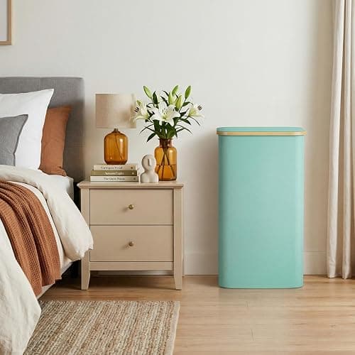 Lifewit 105L Large Laundry Basket with Lid, Removable Bags, Sage Green | Foldable Laundry Hamper with Bamboo Handles, Tall Laundry Bin, Dirty Clothes Hamper for Laundry Room, Bedroom, Bathroom, Dorm thumbnail 4