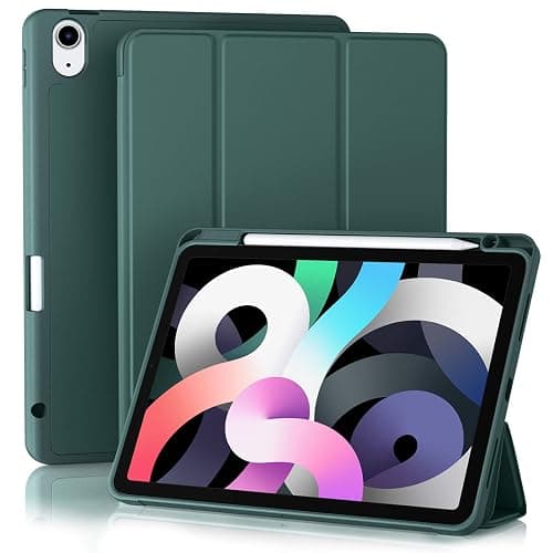 Akkerds Compatible with iPad Air 6th Generation 11 Inch Case M2 2024, for iPad Air 5th/4th Generation Case 2022/2020 10.9 Inch with Pencil Holder[Auto Sleep/Wake], PineGreen - Image 1