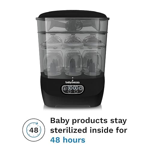 Baby Brezza Bottle Sterilizer and Dryer Advanced – Largest Capacity | 33% Faster Cycle Time - Universal Sterilization Machine for All Bottles + Pump Parts - Steam Sanitizer - HEPA Air Filter thumbnail 7