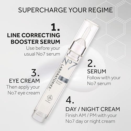 No7 Laboratories Line Correcting Booster Serum - Potent Collagen Peptide Serum for Fine Lines and Wrinkles - Moisturizing Formula for All Aging Skin Types (15 ml) thumbnail 7