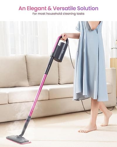 Schenley Steam Mop Cleaner with Detachable Handheld Steamer for Cleaning Hardwood, Laminate Floor, Tiles and Grout, with 13-in-1 Multi-purpose Accessories and Washable Microfiber Pads thumbnail 3