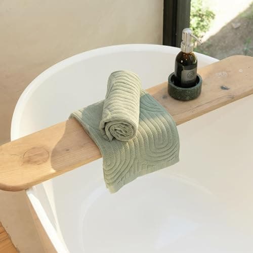 KIBAGA Decorative Hand Towels for Your Bathroom Or Kitchen – Luxurious Set of 2 Soft Boho Cotton Towels are Absorbent, Lightweight & Dry Quickly - Perfect to Elevate Any Bath Decoration at Home thumbnail 5
