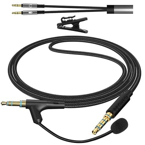 Geekria Boom Mic Headphones Cable Compatible with Skullcandy Hesh 3, Evo, Crusher Evo, Venue Headsets, 3.5mm Jack Replacement Cord with Boom Microphone for Gaming & Meeting (5.6 ft) thumbnail 2