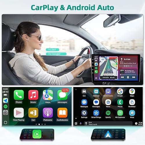 1+32G 10.1-inch Android 13 Car Stereo for Ford Mustang 2010 2011 2012 2013 2014 IPS Touchscreen Screen Car Radio with Carplay & Android Auto Support Backup Camera GPS FM Navi BT SWC thumbnail 2