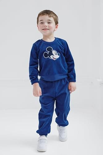 Disney Junior Lightweight Ribbed Velour Sweatshirt and Jogger Pants Outfit Set Infant to Big Kid Sizes (12 Months - 14-16) thumbnail 2