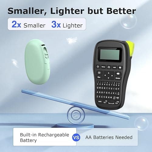 SUPVAN E10 Bluetooth Label Maker Machine with 3 Tapes, Continuous Waterproof Label, Versatile App with 35 Fonts and 1k+ Icons, Inkless Labeler for Home, Kitchen, School, Office Organization, Green - Green - Machine + 3 Tapes thumbnail 2