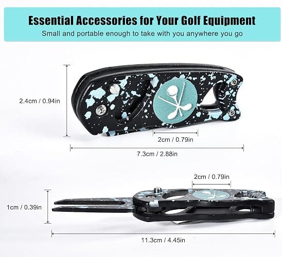 SYNATANA Golf Divot Repair Tool, 3 in 1 Compact Ball Marker Divot Tool, Foldable Golf Divot Tool for Repair & Maintain Green, Golf Essential, Ideal Gift for Golf Enthusiasts thumbnail 7
