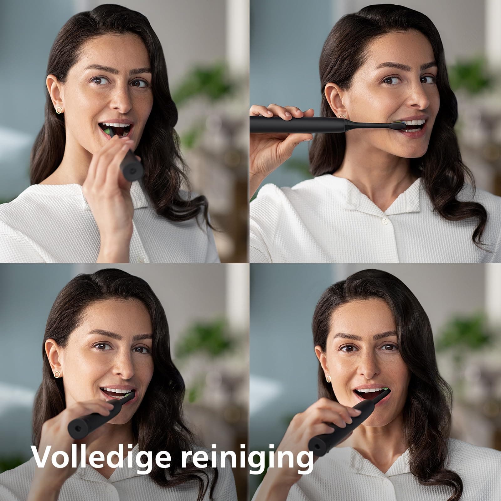 Philips Sonicare 4100 – elektrische tandenborstel voor volwassenen met 1 Philips W2 Optimal White Sonic-opzetborstel in zwart, slank reisetui en USB-oplader (model HX3683/54) thumbnail 6