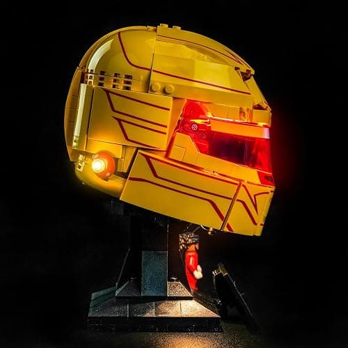 BRICKSHINING LED Lighting Compatible with LEGO 43022 Scuderia Ferrari HP Lewis Hamilton Helmet - JUST Lights,Light Kit Compatible with LEGO 43022,NOT Included The Model thumbnail 4