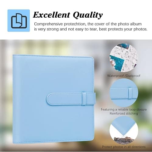 256 Pockets Photo Album for Kodak Mini Shot,Kodak Mini Shot 2 Retro Instant Camera,2x3 Photo Paper-(2.1"x3.4") (Blue) thumbnail 4
