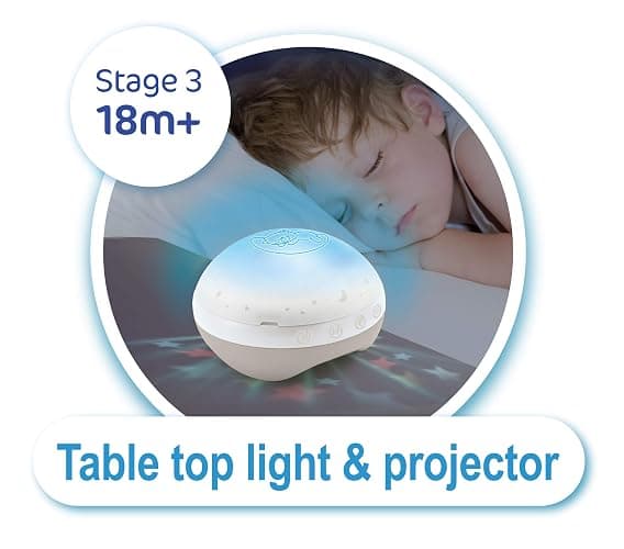 Infantino Mobile Musical 3-en-1, Mobile Transformable en Projecteur et en Veilleuse avec Mode Réveil, 6 Mélodies Intégrées et 4 Sons Nature, Gris thumbnail 8
