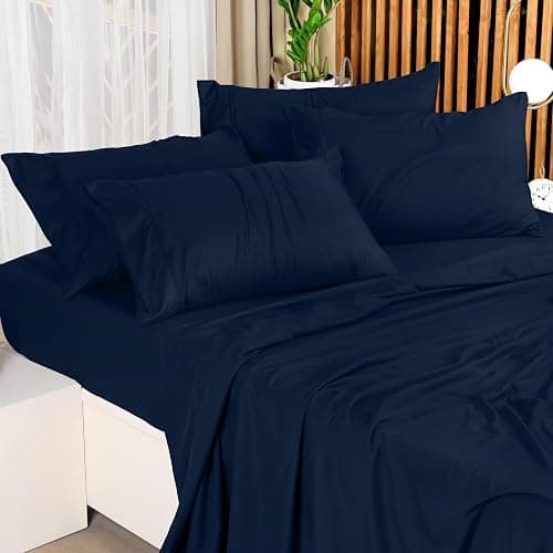 Utopia Bedding Queen Sheet Set – 4 Piece Bed Sheets for Queen Size Bed, Soft and Breathable Microfiber, Includes 1 Fitted Sheet, 1 Flat Sheet and 2 Pillowcases (Navy Blue) thumbnail 2