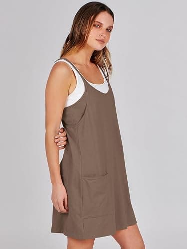 ANRABESS Women Athletic Dress Summer Tennis Workout Active Sports Mini Romper Dress Built in Shorts Travel Vacation Clothes thumbnail 5