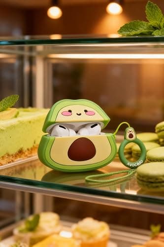 Ention Adorable Case for AirPods Pro3 2025 Version Kawaii Cover Cartoon Shockproof Anime Cute Anti-Fall Cases Avocado thumbnail 3