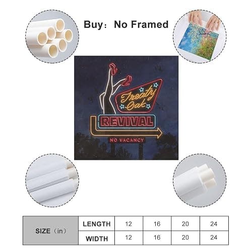 No Vacancy - Treaty Oak Revival Canvas Poster Bedroom Decoration Landscape Office Valentine's Birthday Gift Unframe-style12x12inch(30x30cm) - 12L" x 12W" - Unframe-style thumbnail 2