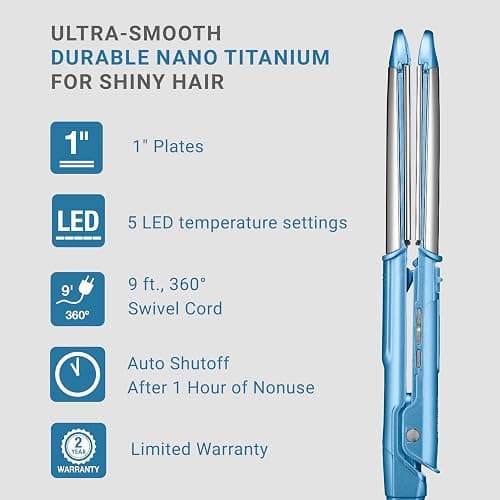 BaBylissPRO 1" Ultra-Sleek Stainless Steel Styling Iron, Hair Straightener, Waver and Curling Tool in one thumbnail 5