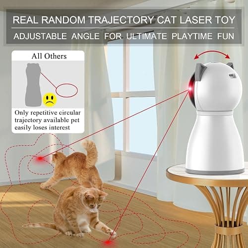 YVE LIFE Laser Cat Toys for Indoor Cats,The 4th Generation Real Random Trajectory Motion Activated Rechargeable Automatic Cat Laser Toy,Interactive Cat Toys for Bored Indoor Adult thumbnail 2