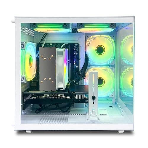 suevery Pre Built Gaming PC Ryzen 5 5500 3.6GHz,(6Core 12Threads Up to 4.2G),Radeon RX6500XT 4G,DDR4 16G Nvme 512G SSD,WiFi 6 Tower Desktop Computer for Home and Office thumbnail 6