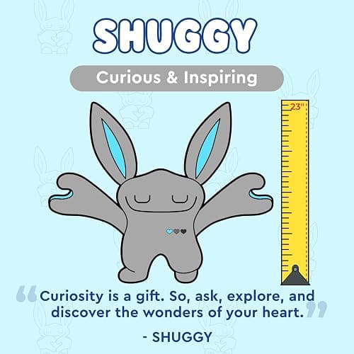 Bumpas Weighted Plush Toy – Machine Washable Calming Stuffed Animal for Kids – Arms and Body are Weighted to Give a Realistic Hug – Soft Companion for Playtime, Naptime & Travel (Shuggy) thumbnail 5