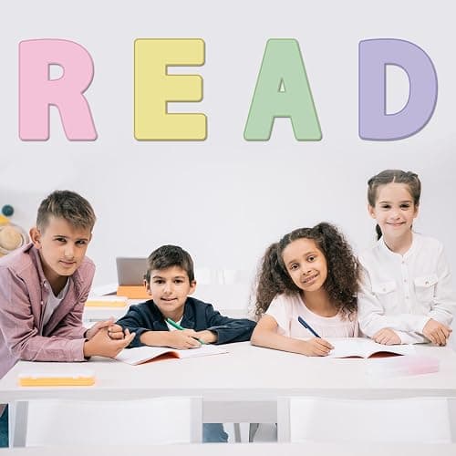 Classroom Reading Poster Decorations Pastel Reading Bulletin Board Rainbow Read Sign Posters Elementary Wall Decor Supplies for Teachers Students Readings Room Center School Library Outside Activities - Rainbow thumbnail 5