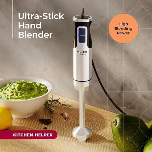 Mueller Immersion Blender Handheld - 8 Speed Stainless Steel Electric Hand Blender, Emulsion Blender Stick Kitchen Gadget with Turbo Mode thumbnail 3