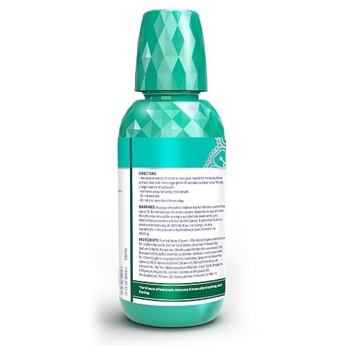 GuruNanda Fresh Breath Mouthwash, ADA-Accepted, Alcohol & Fluoride-Free, Sodium Chlorite, Essential Oils & Vitamins, 12-Hrs Fresh Breath, Wild Mint, 16 oz - 2 Pack thumbnail 9