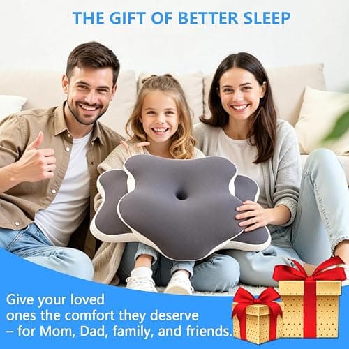 Ergo Pillow for Sleep Apnea, Neck Pain, and Snoring Relief | Cervical Neck Pillow for Neck Pain Relief & Side Sleeper | Orthopedic Memory Foam with Ergonomic Neck Support, Gray, Standard thumbnail 7