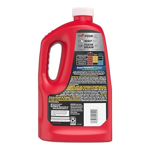 Drano Max Gel Drain Clog Remover & Cleaner, Fast-Acting to Unclog Standing Water & Remove Hair, Grease & Food Blockages, Safe for all Pipes & Septic, Kitchen Sinks, Bathroom Showers, 80 Oz, 2 Pack thumbnail 11