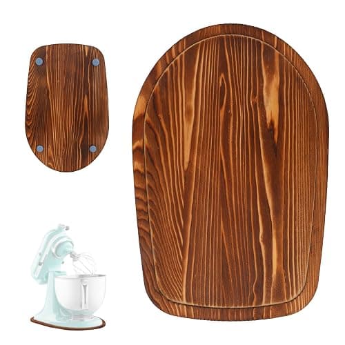 Wooden Mixer Slider Mat for 4.5-5 Qt Stand Mixers, Wood Anti-Slip Tray Mixer Base Pad Countertop Protector for Home Kitchen - Image 1
