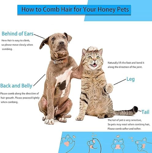 ACE2ACE Slicker Dog Brush, Cat Hair Brush, Pet Grooming Brush, Daily Use to Clean Loose Fur & Dirt, Great for Dogs and Cats With Medium Long Hair - Blue thumbnail 4